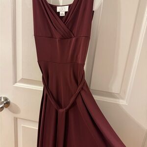 Ann Taylor Loft Burgundy Spaghetti strap dress size 0